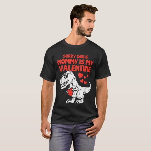 Kinder sorry meisjes mama is mijn Valentijn Toddle T-shirt (Voorkant volledig)