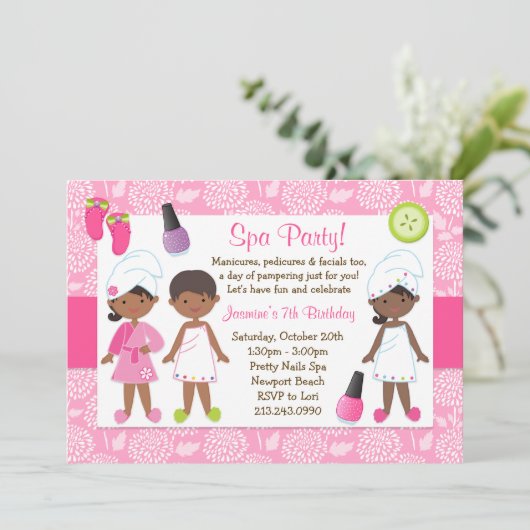 Kinder Spa Birthday Kaart (Staand voorkant)