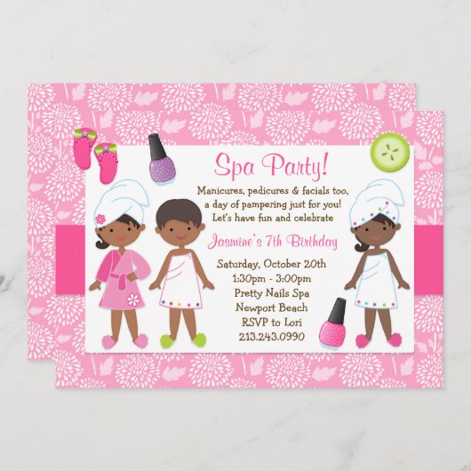 Kinder Spa Birthday Kaart (Voorkant / Achterkant)