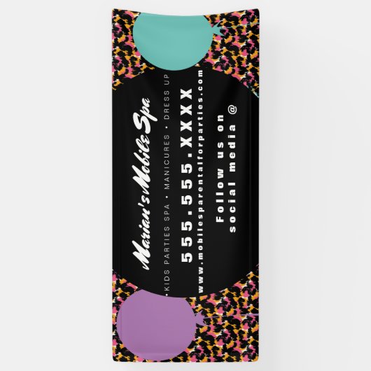 Kinder Spa Bus Partij Verhuur Spandoek (Verticaal)