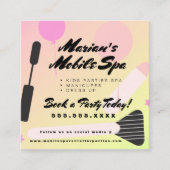 Kinder Spa Bus Partij Verloopgradiënt Roze Geel Vierkante Visitekaartje (Voorkant)