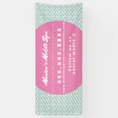 Kinder Spa Bus Party - Roze Stippen Spandoek (Verticaal)