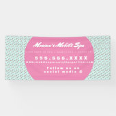 Kinder Spa Bus Party - Roze Stippen Spandoek (Horizontaal)