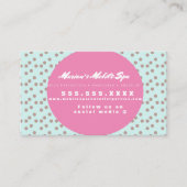 Kinder Spa Bus Party - Roze Stippen Visitekaartje (Voorkant)