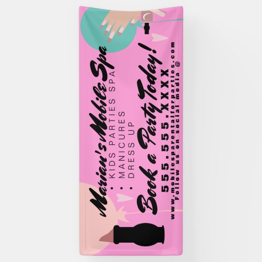 Kinder Spa Bus Rental Pink Spandoek (Verticaal)