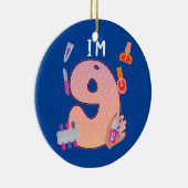 Kinder Spa Makeup 9de verjaardag van het meisje Keramisch Ornament (Rechts)