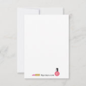 Kinder Spa-partij Uitnodiging voor cosmetica (Achterkant)