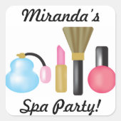 Kinder Spa Party Sticker (Voorkant)