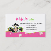 Kinder spa-thee voor twee Daisy Cute-Zebra en Stip Visitekaartje (Achterkant)