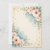  Kinder Space Flower Thema verjaardagsfeestje Kaart (Achterkant)