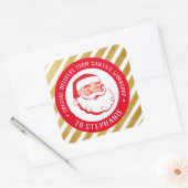 Kinder speciale kerstbezorging, conditie op maat vierkante sticker (Envelop)