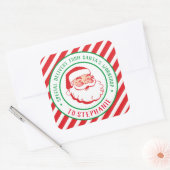 Kinder speciale kerstbezorging op maat vierkante sticker (Envelop)