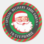 Kinder speciale levering vanaf Kerstmis Ronde Sticker (Voorkant)