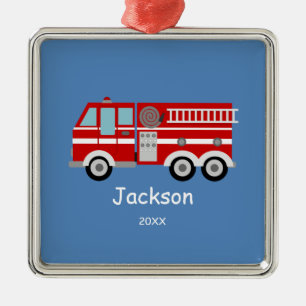 Kinder speciale Rode Vrachtwagen voor kerstmis Metalen Ornament
