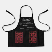 Kinder specialiteit Red Tatreez Apron Schort (Voorkant)