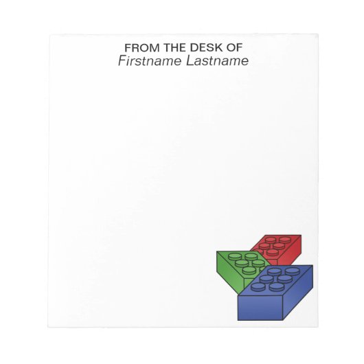 Kinder Speelgoed - Bouwblokken Notitieblok (Voorkant)