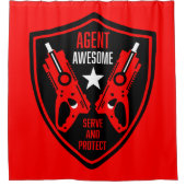 Kinder Speelgoed Dart Pistool Battle Douchegordijn (Voorkant)