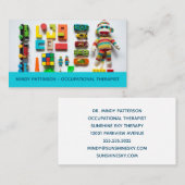 Kinder speelgoed Fotograaf blauw Visitekaartje (Voorkant / Achterkant)