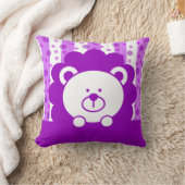 Kinder Speelgoed Lijnstrips Polka Dots | paars Kussen (Deken)