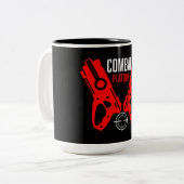 Kinder Speelgoed Pistool Battle Christmas Tweekleurige Koffiemok (Voorkant links)