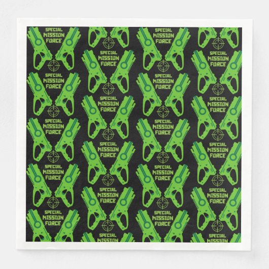 Kinder Speelgoed Pistool Battle Kerst en Verjaarda Servet (Voorkant)