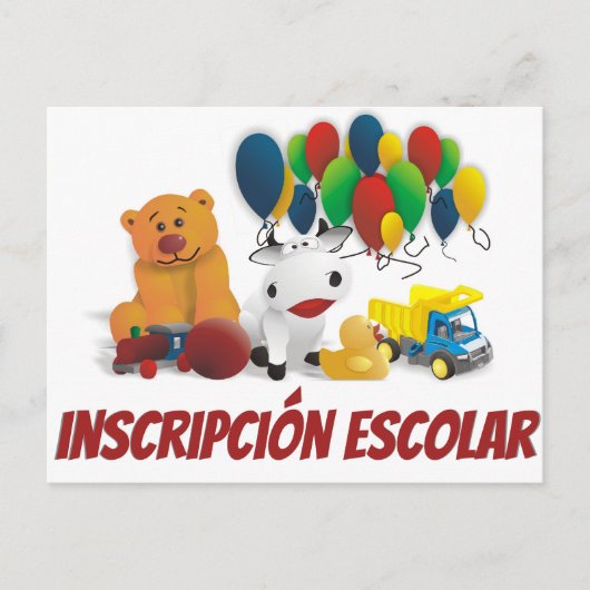 Kinder speelgoed uitnodiging briefkaart (Voorkant)