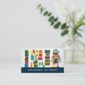 Kinder speelgoed voor kinderspeltherapie visitekaartje (Staand voorkant)