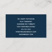 Kinder speelgoed voor kinderspeltherapie visitekaartje (Achterkant)