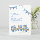 Kinder Speelgoed Waterverf Verjaardagsfeest Kaart (Staand voorkant)