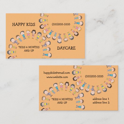 Kinder speelgoedservice visitekaartje (Voorkant / Achterkant)