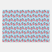 Kinder speelse pinguïns kerst inpakpapier vel (Voorkant)