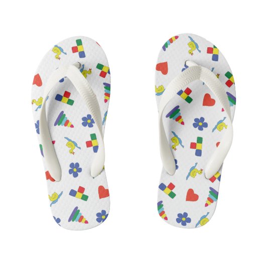 Kinder speeltjes patterend. kinder teenslippers (Voetbed)