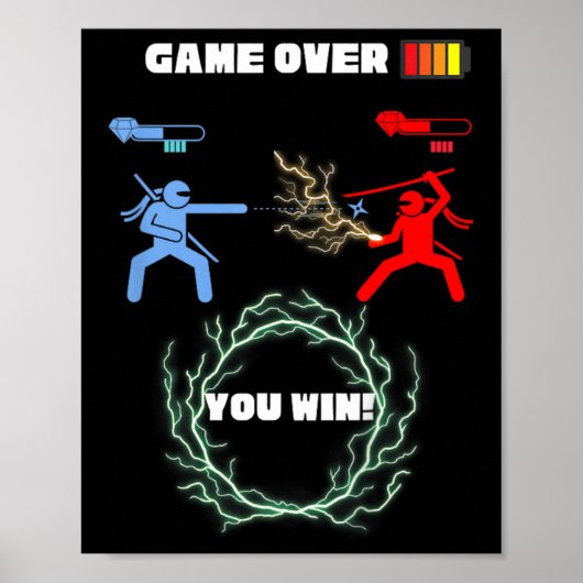 Kinder spel over videogame titel poster (Voorkant)