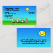 Kinder spelen buiten, zonnige dag Visitekaartjes (Voorkant / Achterkant)