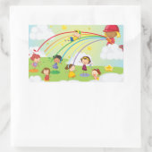 Kinder spelen in een park Stickers (Tas)