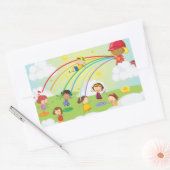 Kinder spelen in een park Stickers (Envelop)