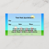 Kinder Spelen in openlucht op zondag Afsprakenkaartje (Achterkant)