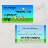 Kinder Spelen in openlucht op zondag Afsprakenkaartje (Voorkant / Achterkant)