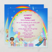 Kinder spellen in afspeelpartij kaart (Voorkant / Achterkant)