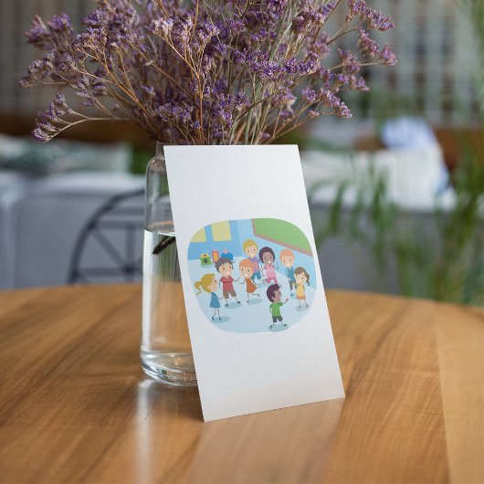 Kinder spellen in het klaslokaal kaart