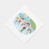 Kinder spellen in het klaslokaal servet (Hoek)