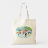 Kinder spellen in het klaslokaal tote bag (Achterkant)
