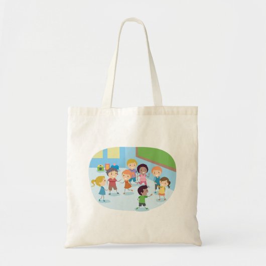 Kinder spellen in het klaslokaal tote bag (Voorkant)