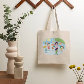 Kinder spellen in het klaslokaal tote bag