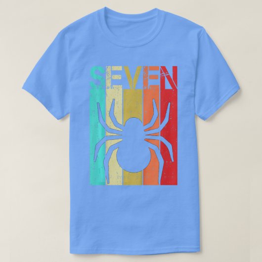 Kinder spin 7 Birthday Boy Girl Spider 7 jaar oud T-shirt (Design voorkant)