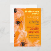 Kinder spin Halloween Party Kaart (Voorkant / Achterkant)