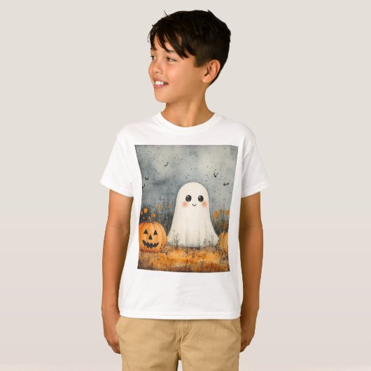 Kinder spook Halloween T-shirt (Voorkant volledig)