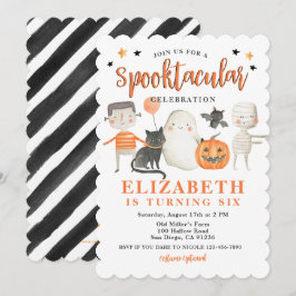 Kinder Spooktaculaire Halloween Birthday Party Kaart