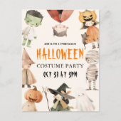 Kinder Spooktacular Halloween Kostuumfeest Uitnodiging Briefkaart (Voorkant)