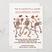 Kinder Spooky Halloween Feestuitnodiging Kaart (Voorkant / Achterkant)